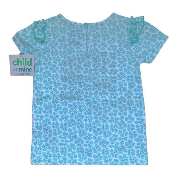013 Child of Mine Floral & Glitter Print Short Sleeve Top NWT - Picture 5 of 5